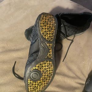 Suede coach black sneakers